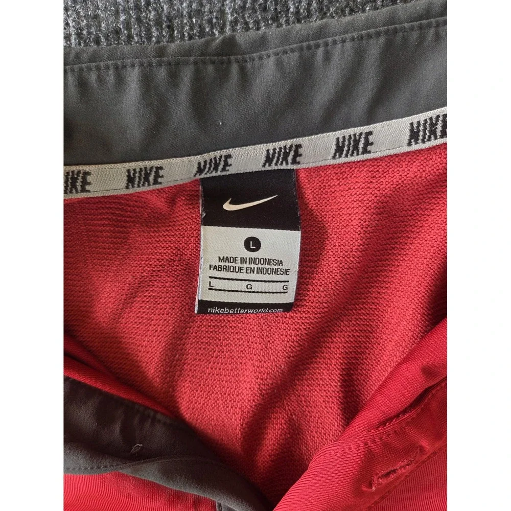 Nike Alabama Crimson Tide Dri-FIT‎ Polo Shirt Mens Large Red Grey Logo 2214